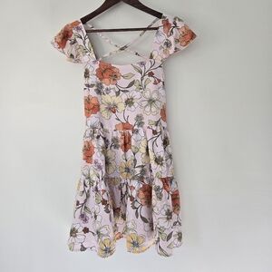 NWT Band of Gypsies Lottie & Holly Boho Floral Tiered Sun Dress Small